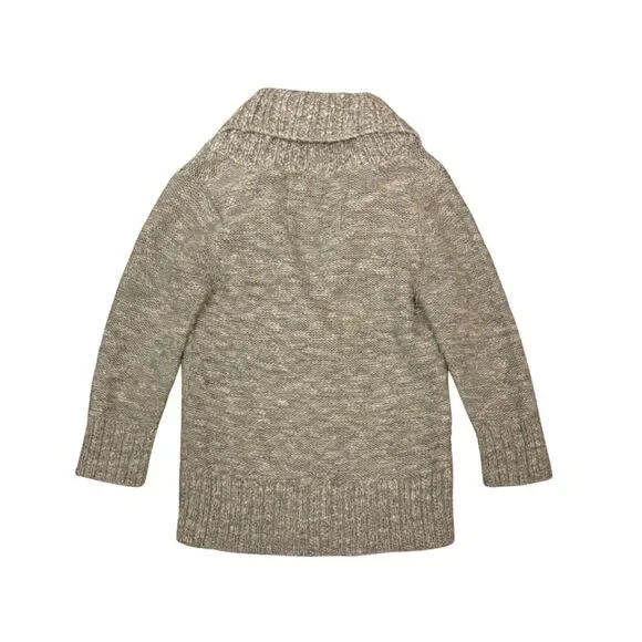 Abercrombie & Fitch V Neck Knit Sweater Heather Gray Size M - Picture 3 of 6